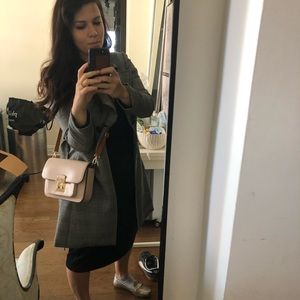 Tahari Women’s Double Breasted Plaid Belted